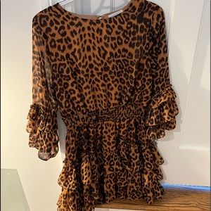 Flowy cheeta print dress